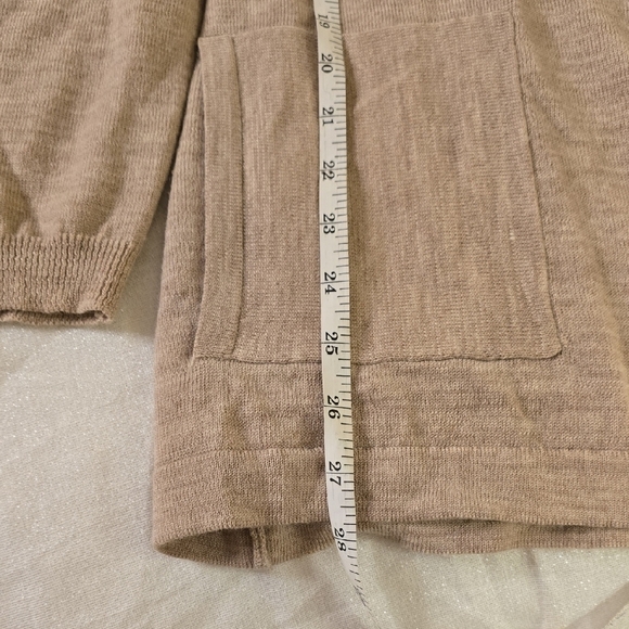 Fenn Wright Manson 100% Merino Wool Beige Draped Cardigan - Picture 9 of 13